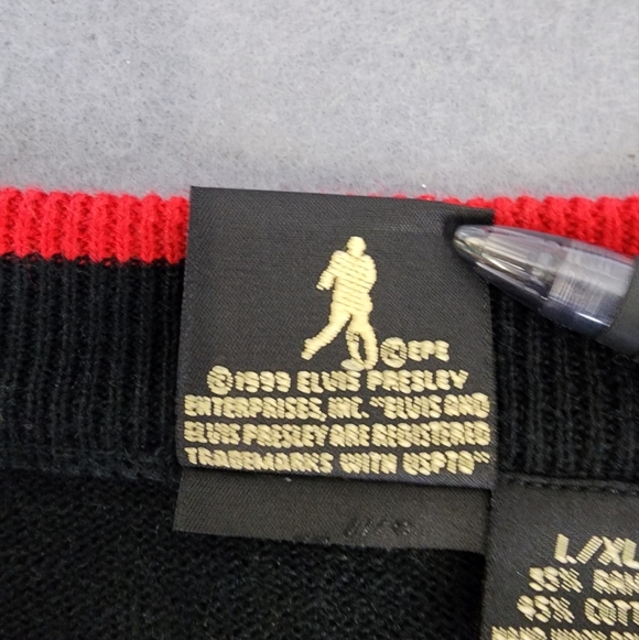 Vintage Elvis Presley ExclusiveGraceland Black Embroidered Cardigan Collectible - Picture 7 of 15